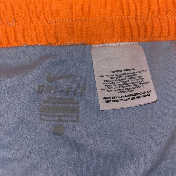 Nike Athletic Shorts Light Blue & Orange - Picture 3 of 3